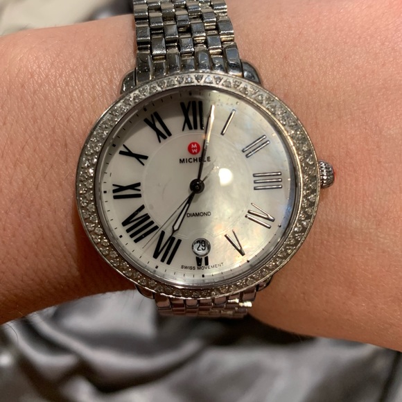 * SOLD * 
Authentic Michele serein in diamond watch - Picture 2 of 6